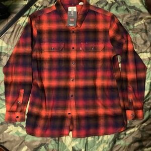 NWT Levi's The‎ Worker relaxed fit flannel soft brushed cotton mens M/22